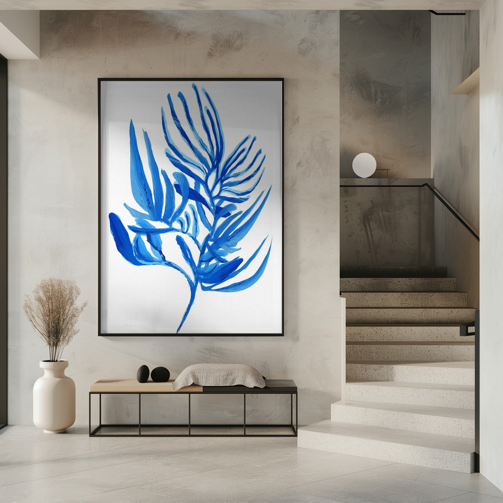 Blaues Wasserpflanzen-Poster 6 | Poster