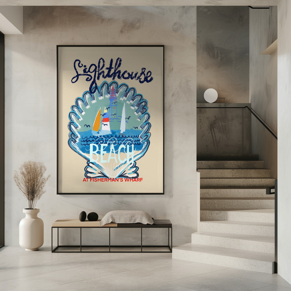Lighthouse Beach Poster | Poster