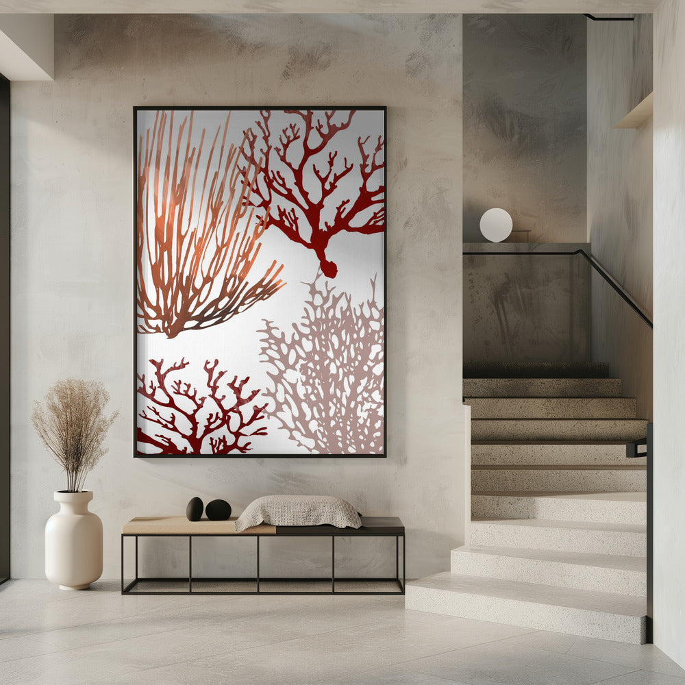 Rosa und rote Meereskoralle | Poster