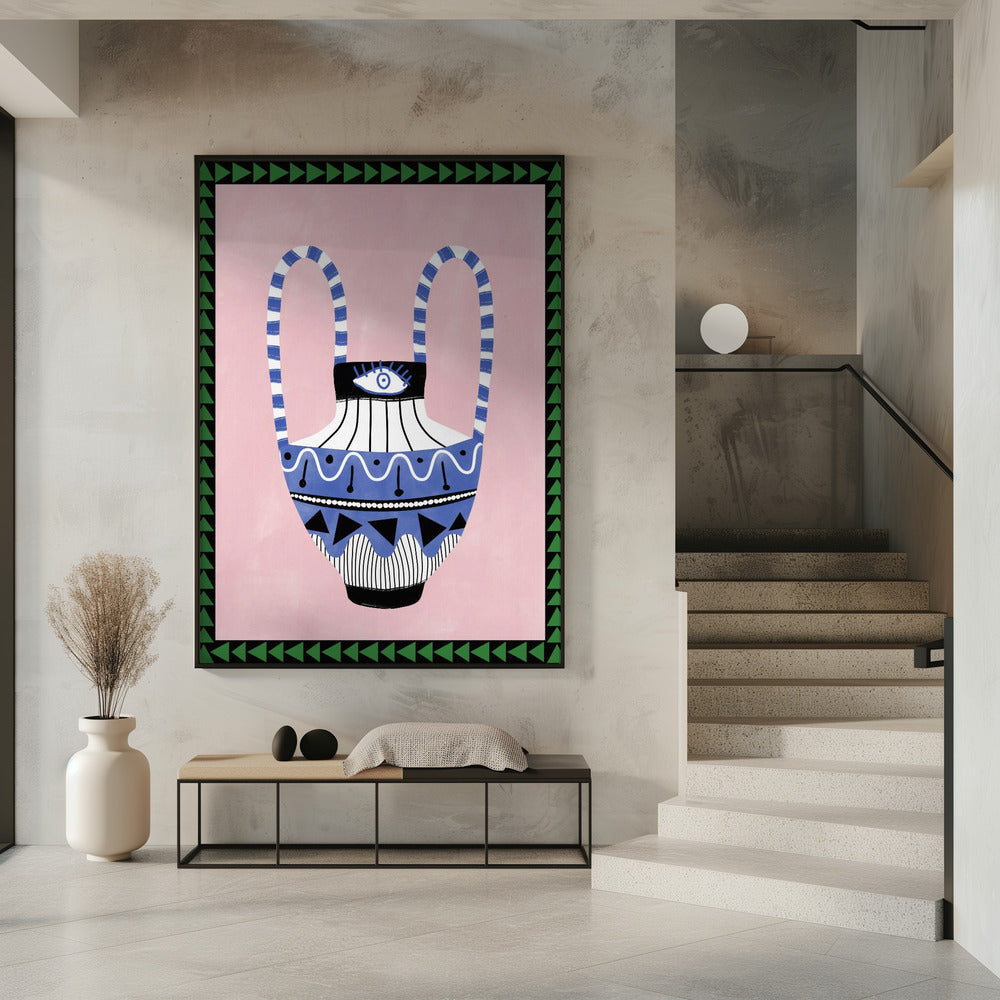 Colorful Geometric Vase | Poster