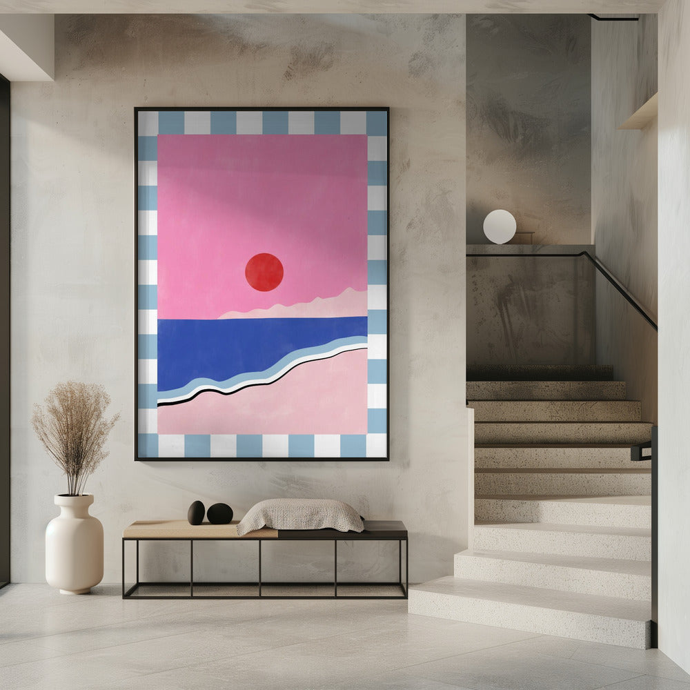 Minimalistische Strandszene | Poster
