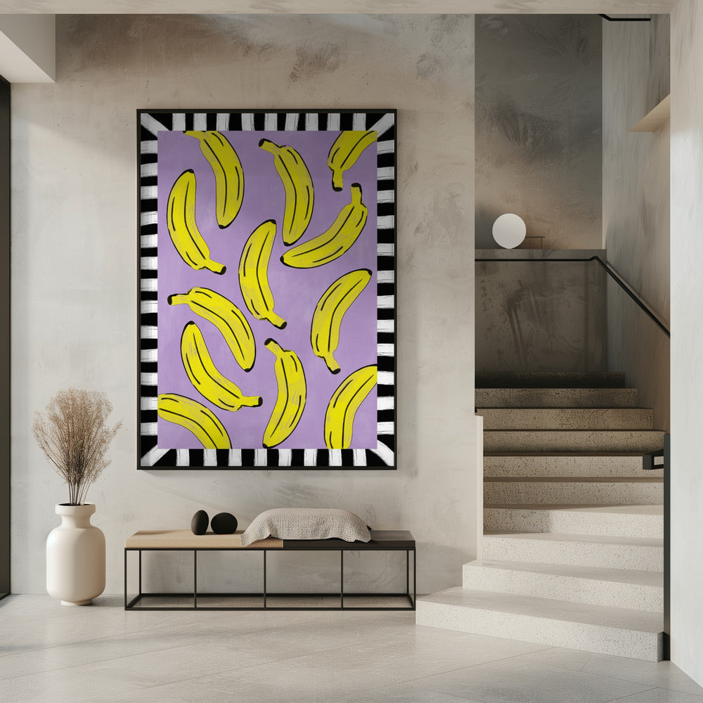 Gelbe Bananen Abstrakt | Poster
