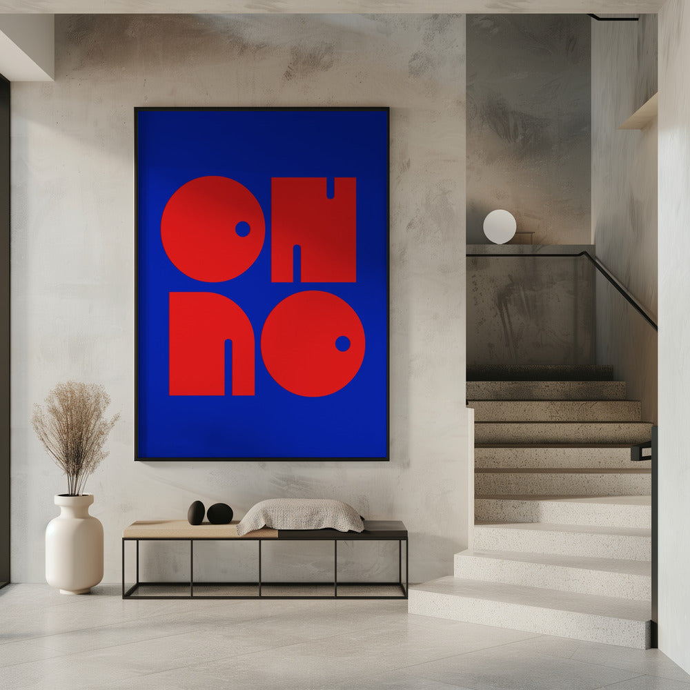 Bold Letters, Blue Background | Poster