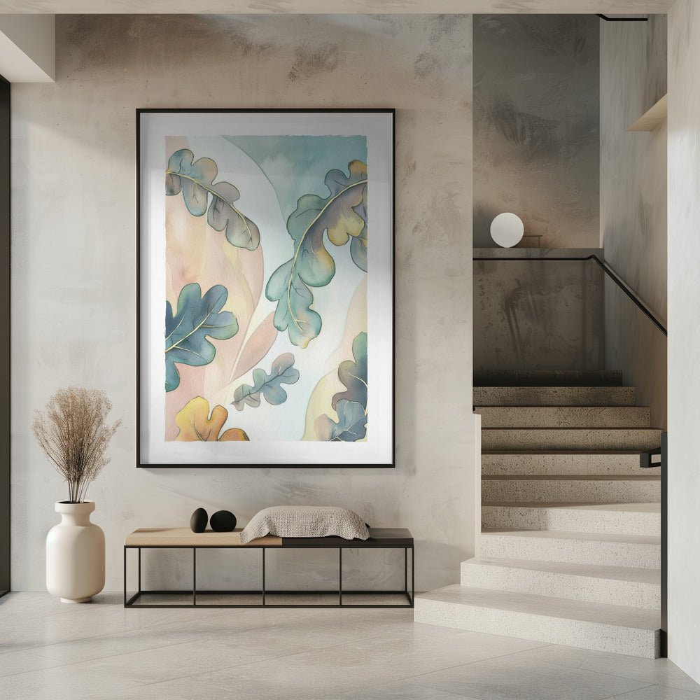 Aquarell Eichenblätter | Poster