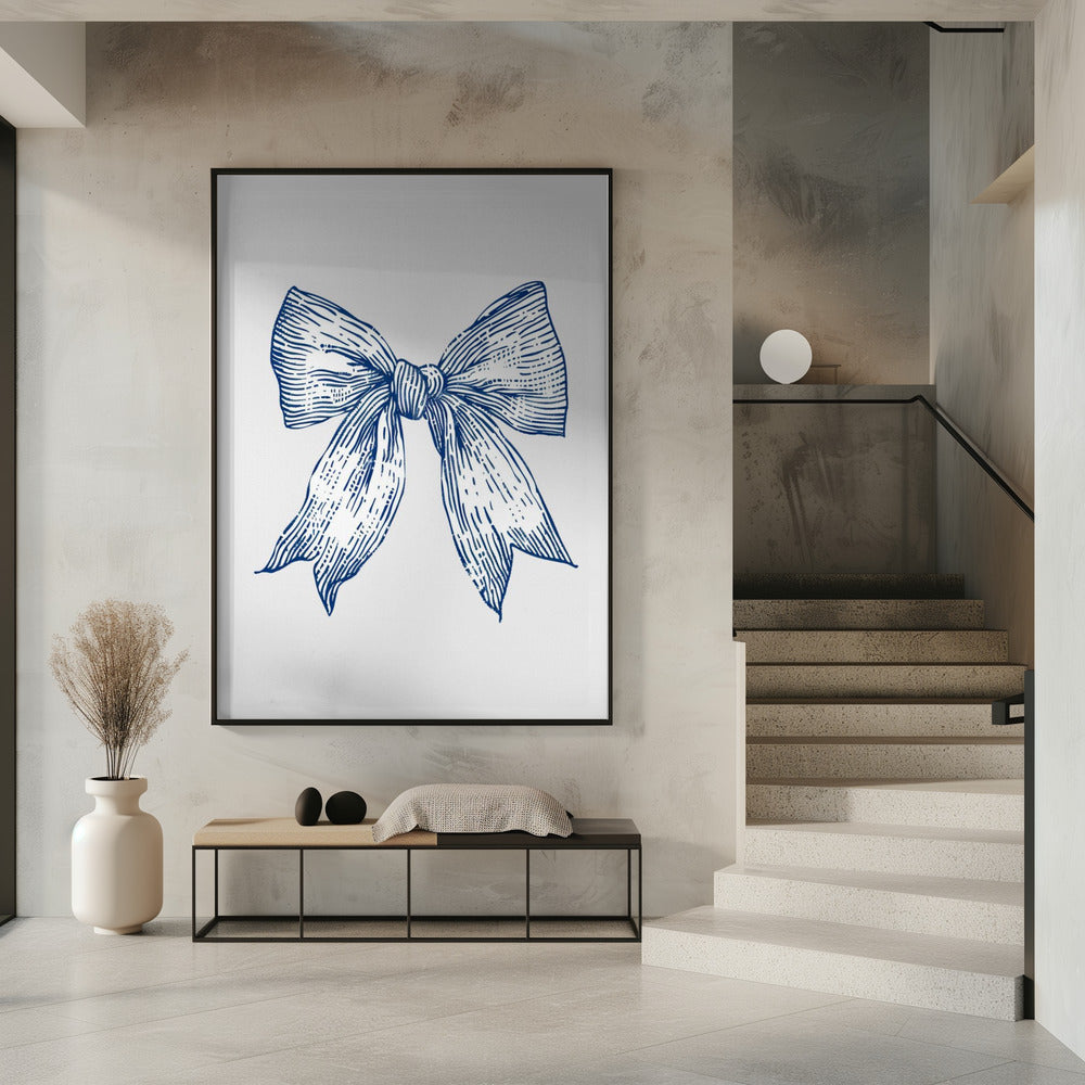 Dunkelblaue Küstenstreifenschleife | Poster
