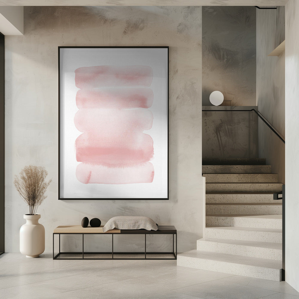 Abstrakte Blush-Streifen | Poster