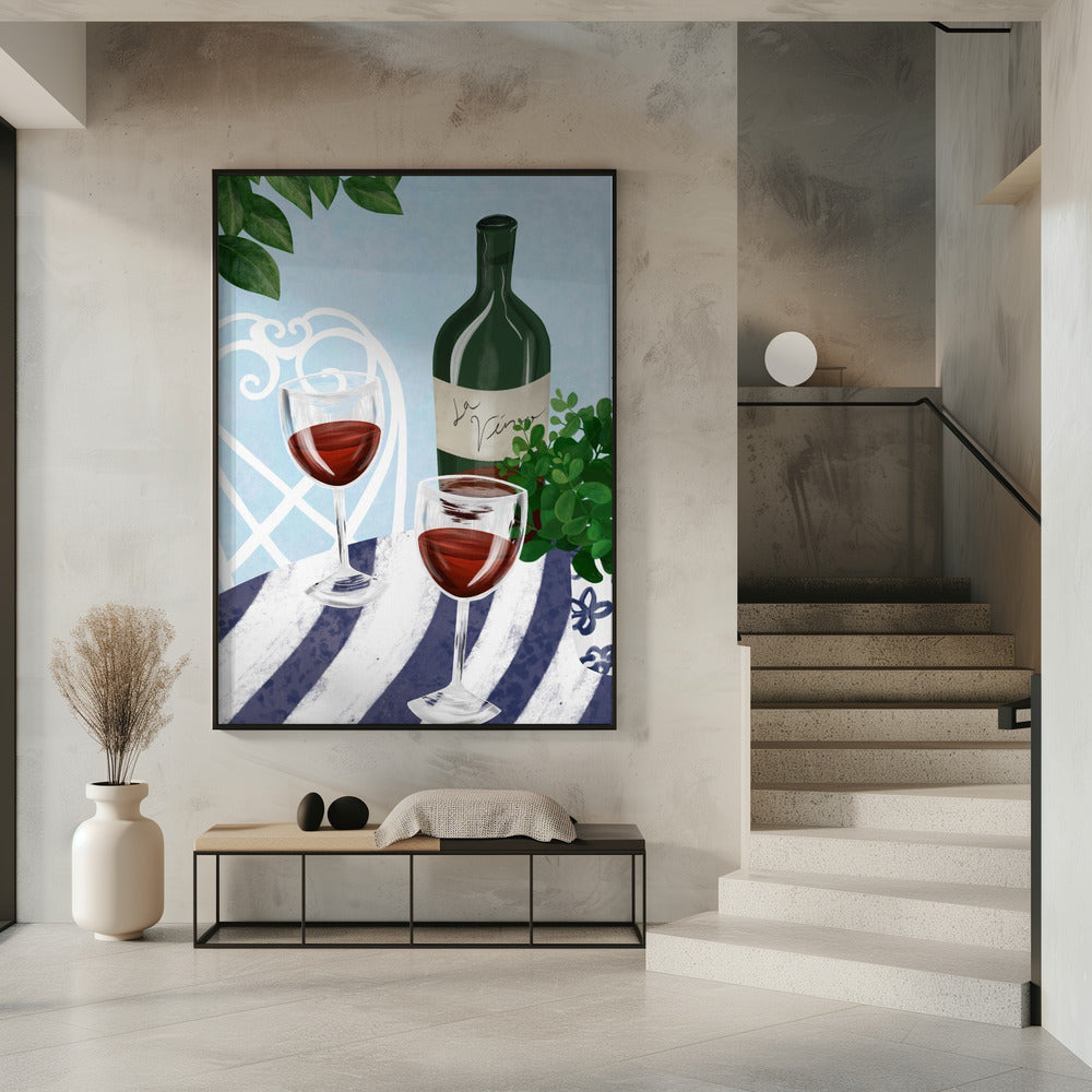 Rotwein unterm Baum | Poster