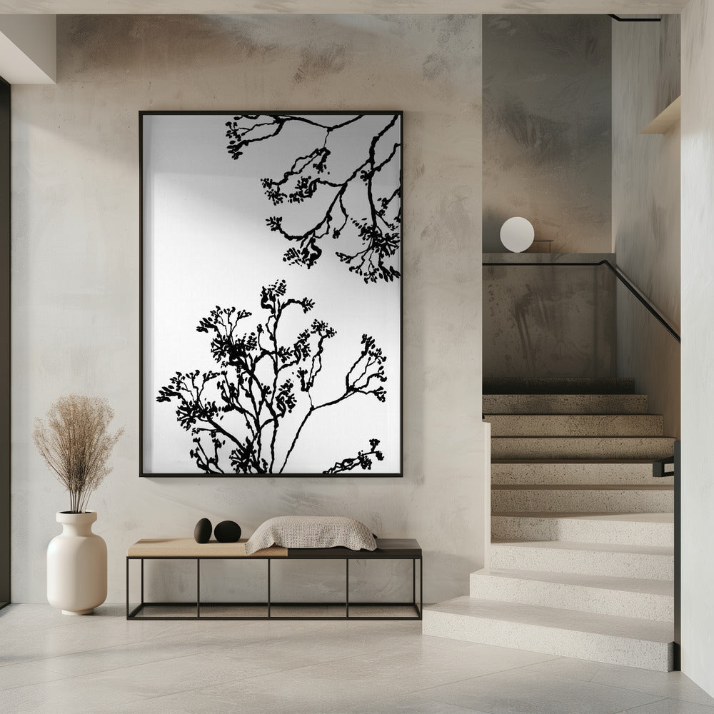 Blütenbäume Silhouette | Poster