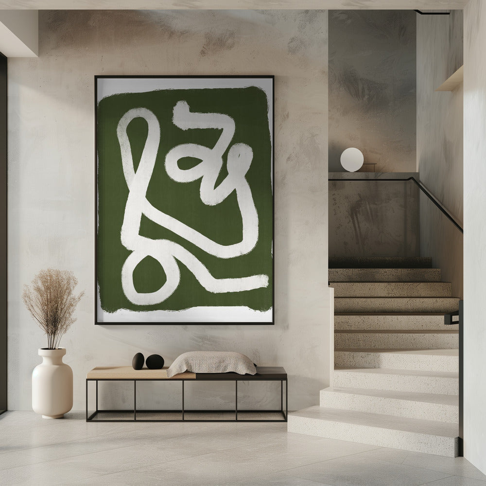 Abstrakte grüne Linien 2 | Poster