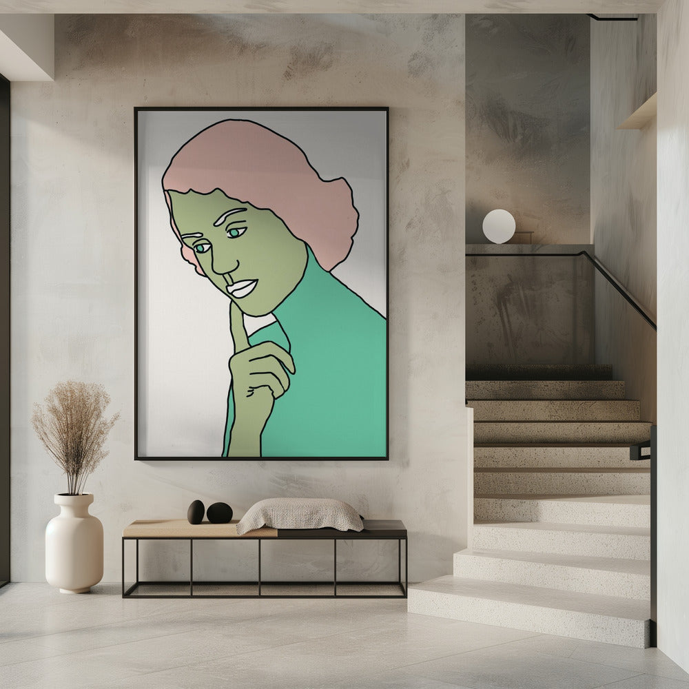 Dame denkt grün | Poster