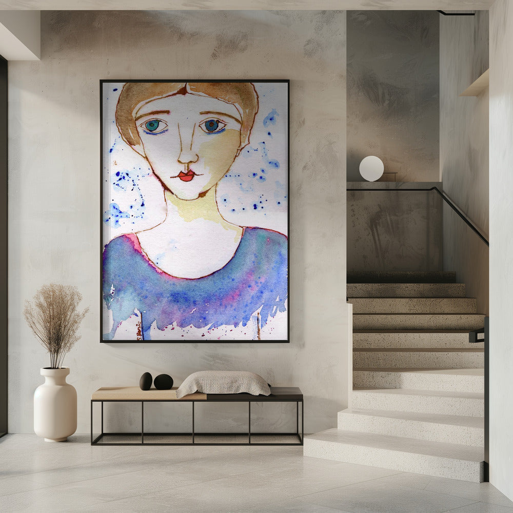 Dame schaut | Poster