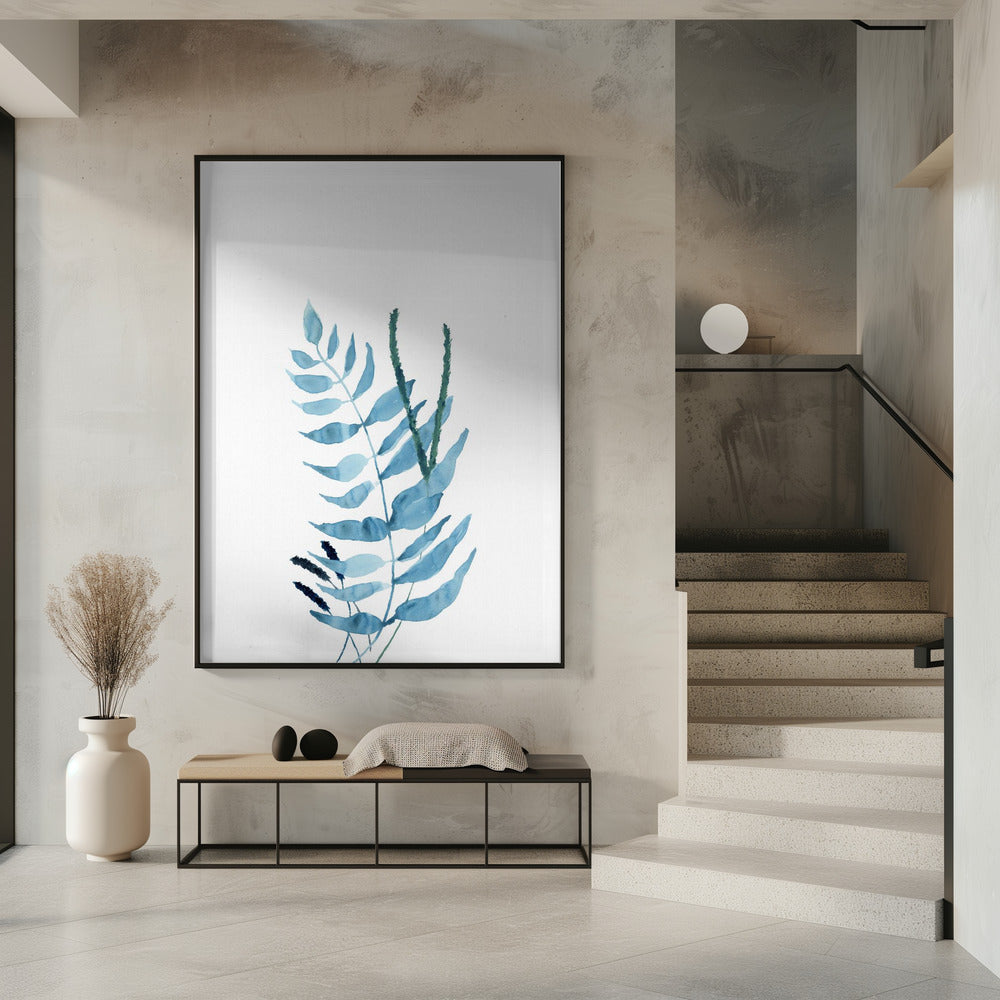 Blaue Aquarellblumen 2 | Poster