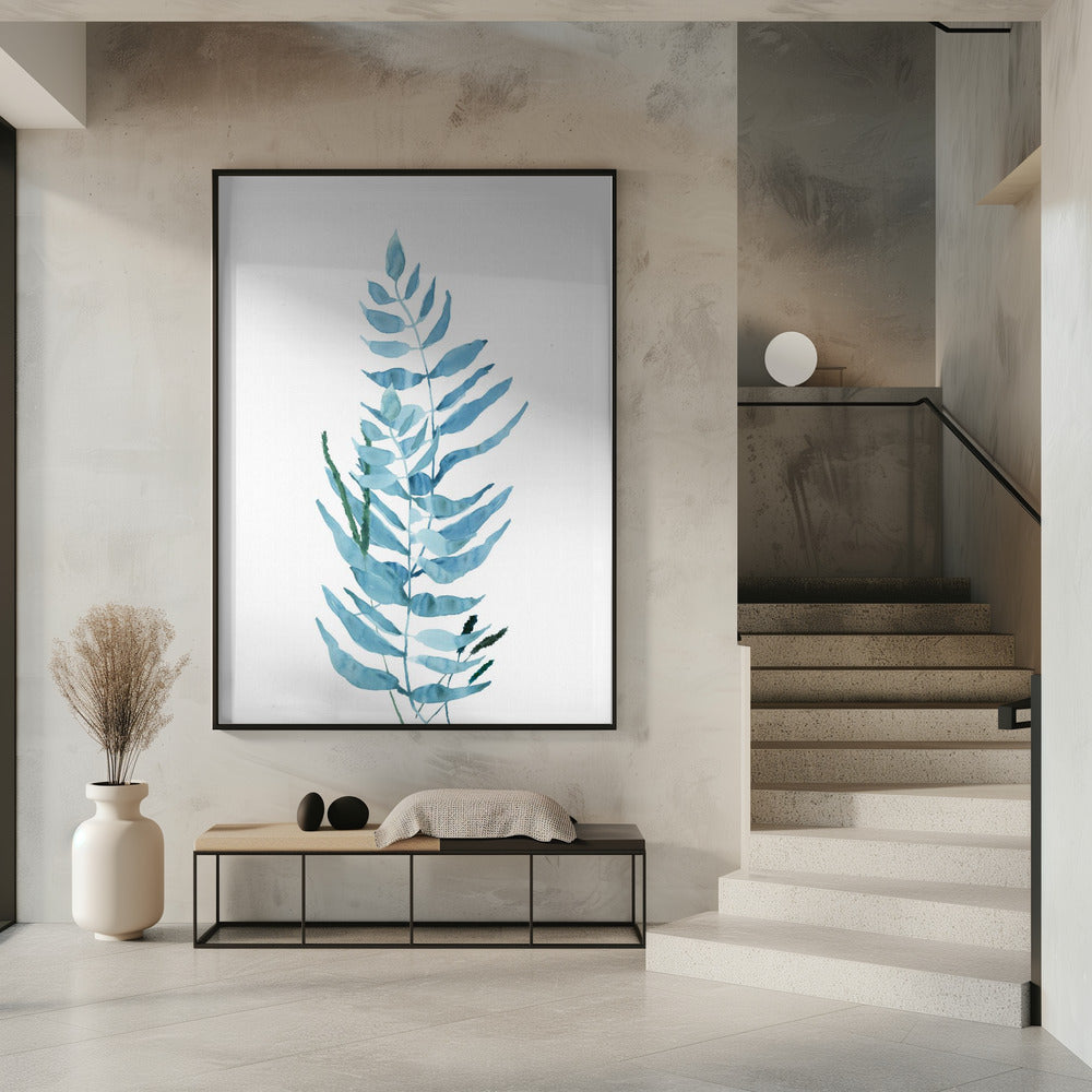 Blaue Aquarellblumen 3 | Poster