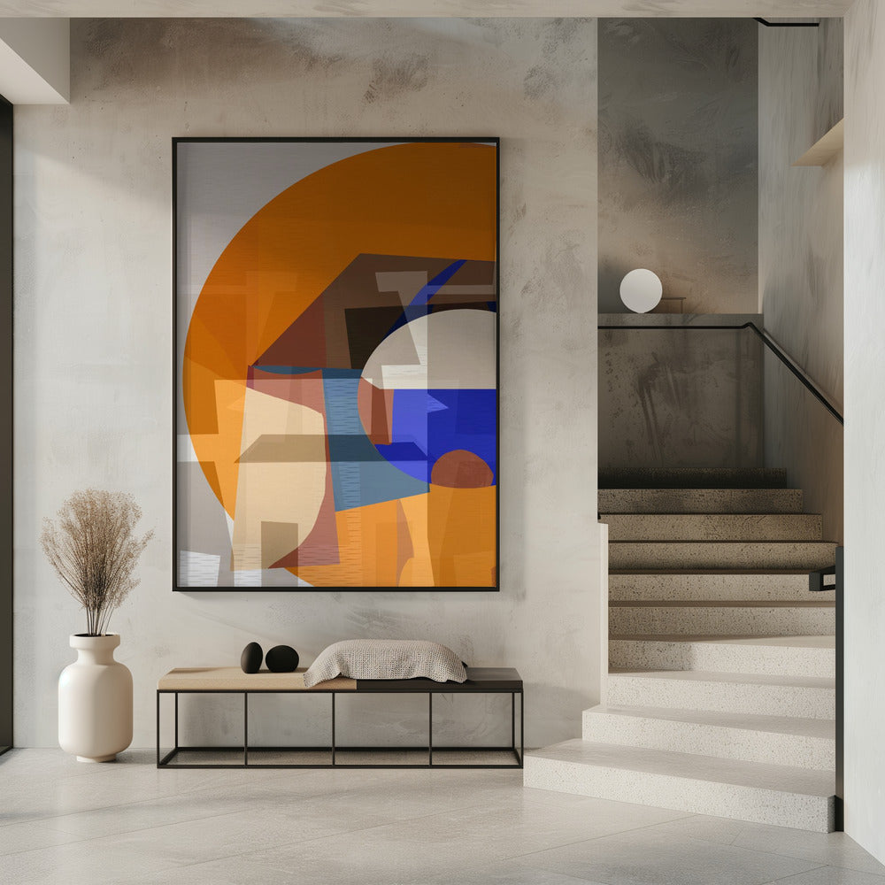 Orange Blau Gewebt 4 | Poster