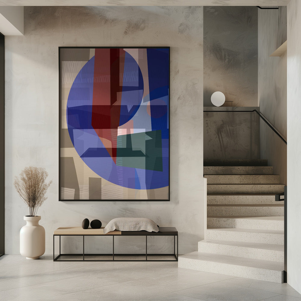 Braun Blau Gewebt 5 | Poster