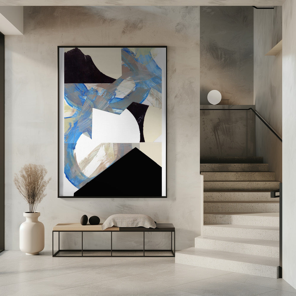 Blau Neutral Beige Schwarz 2 | Poster