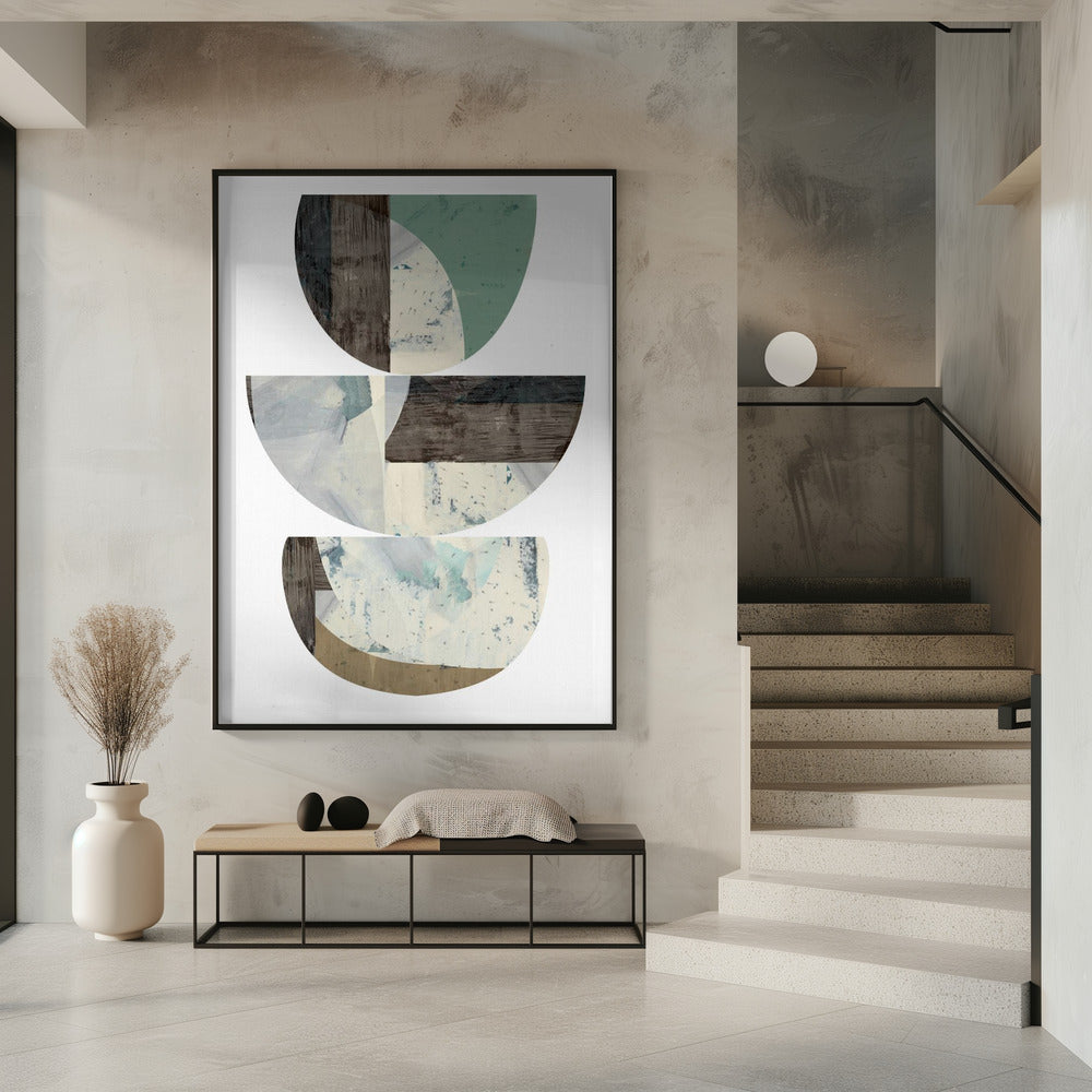 Blaue Halbkreise 1 | Poster