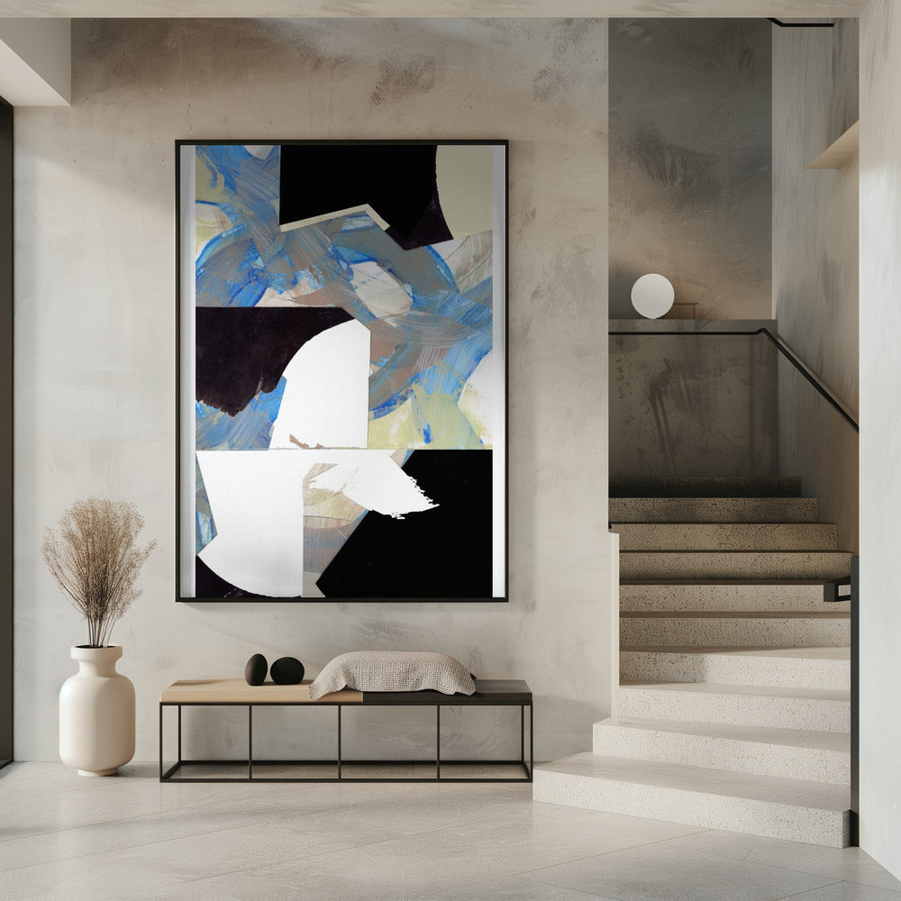Blau Neutral Beige Schwarz 3 | Poster