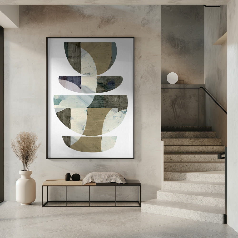Blaue Halbkreise III | Poster