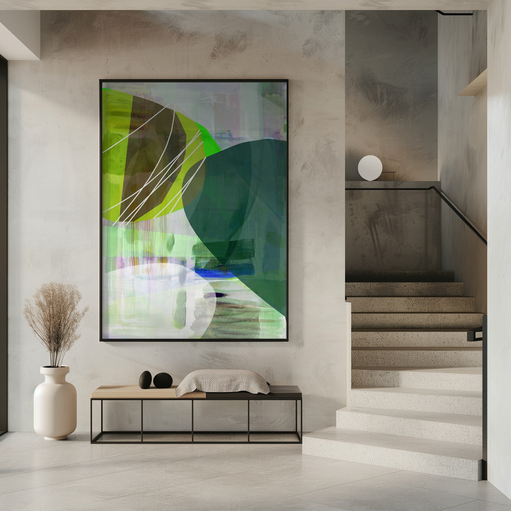 Abstract Green Shapes 2 | Poster