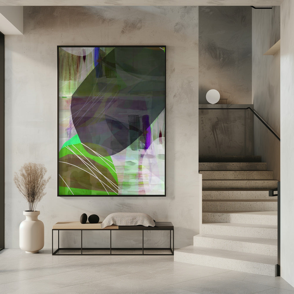 Abstract Green Shapes 1 | Poster