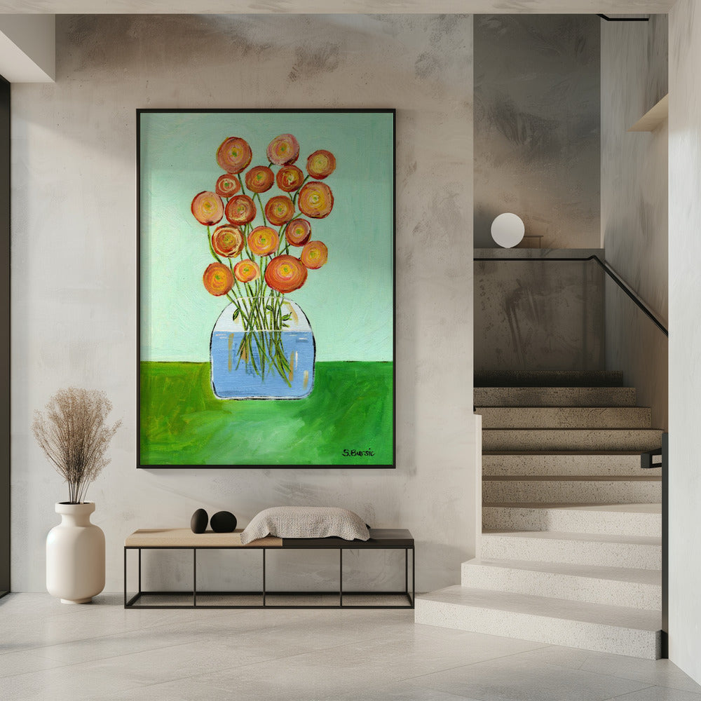 Mohnblumen in der Vase | Poster