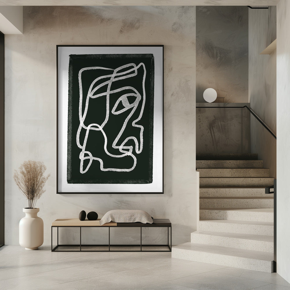 Abstrakte Linien schwarz | Poster