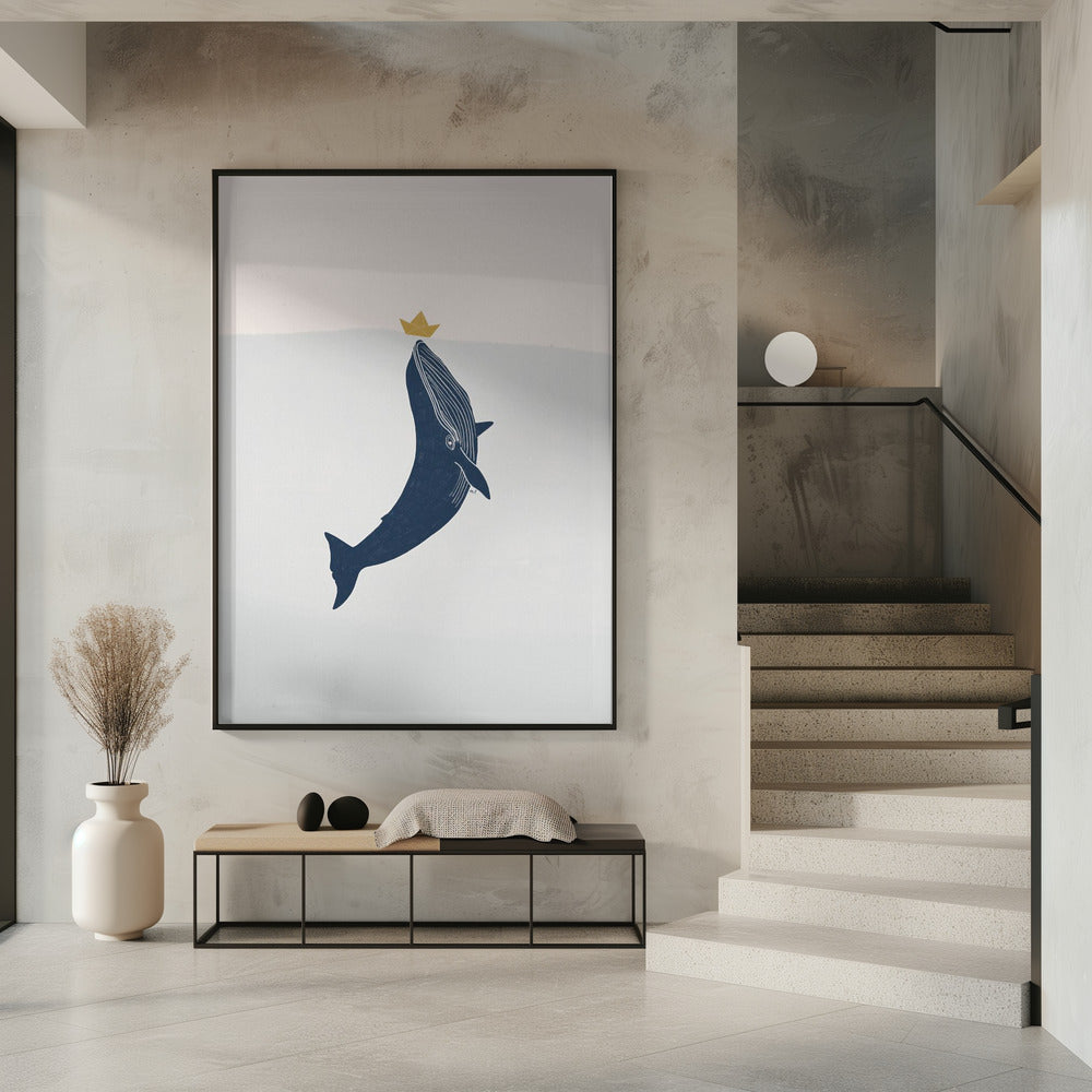 Blauwal-Segelboot | Poster