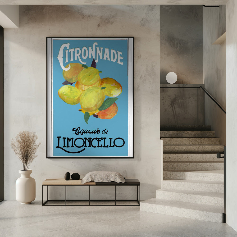 Citronnade Limoncello On Blue and Black | Poster