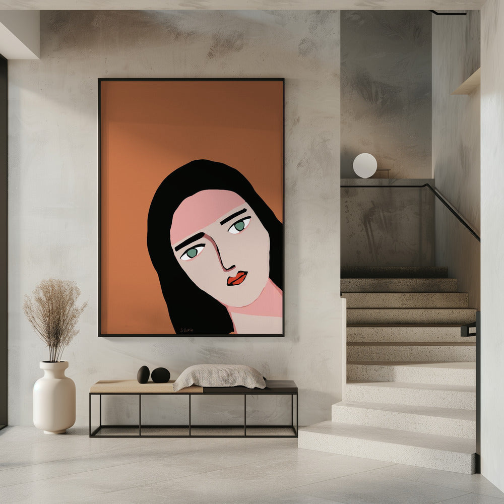 Dame beim Gipfeln | Poster