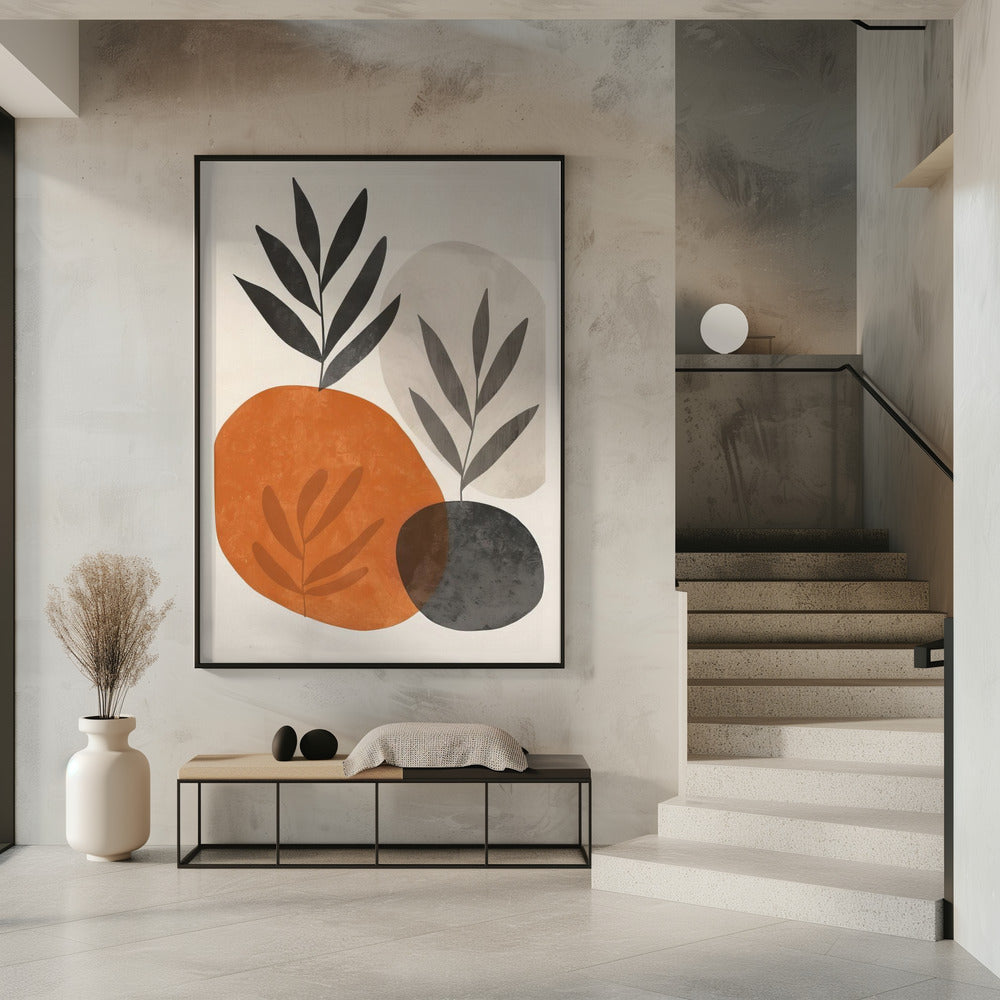 Gemalte Formen und Pflanzen 3 | Poster