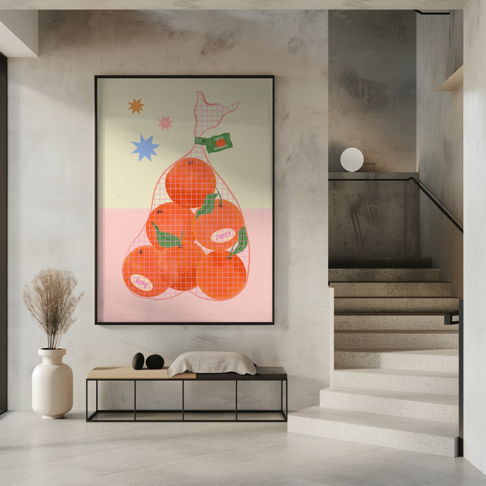 Fresh and Ripe Oranges | Poster