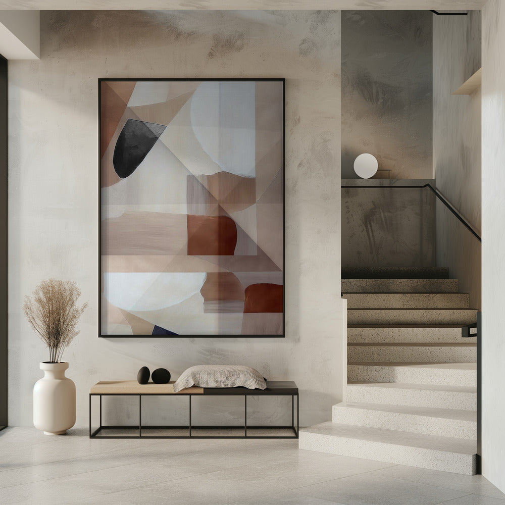Abstract Copper Neutral Tone Painting 2 | Poster