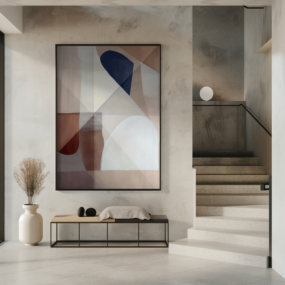 Abstract Copper Neutral Tone Painting 1 | Poster