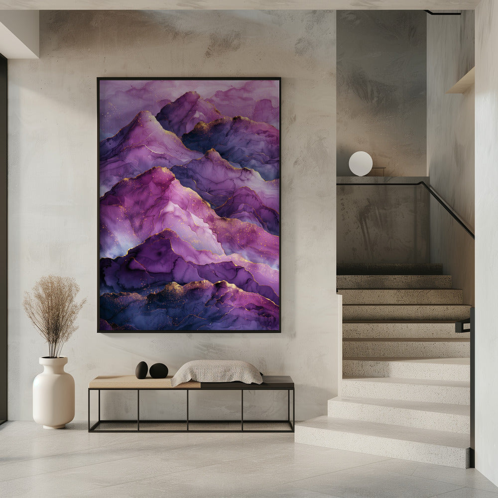 Magische Amethyst-Landschaftsgrafik (8) | Poster