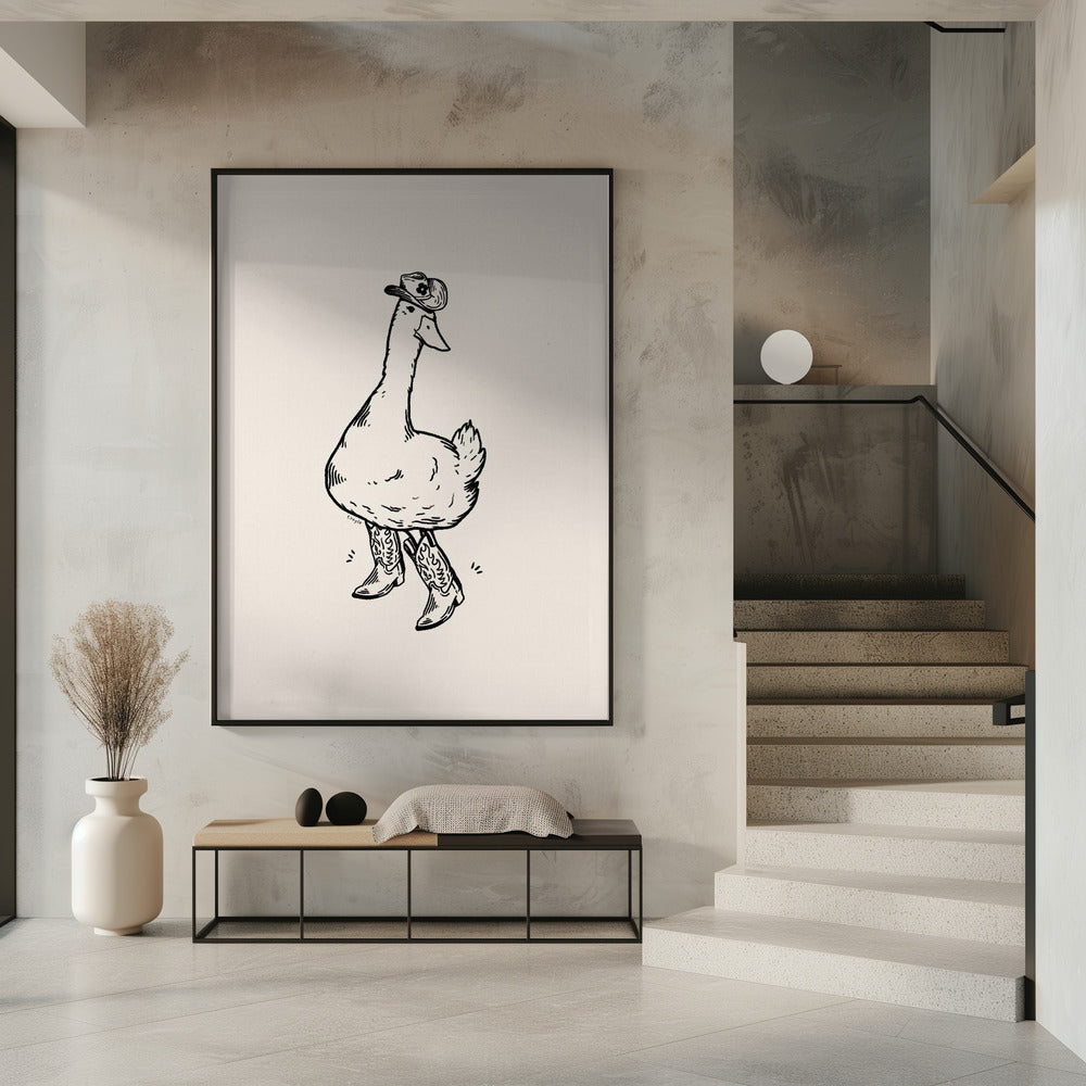 Ente in Westernstiefeln | Poster