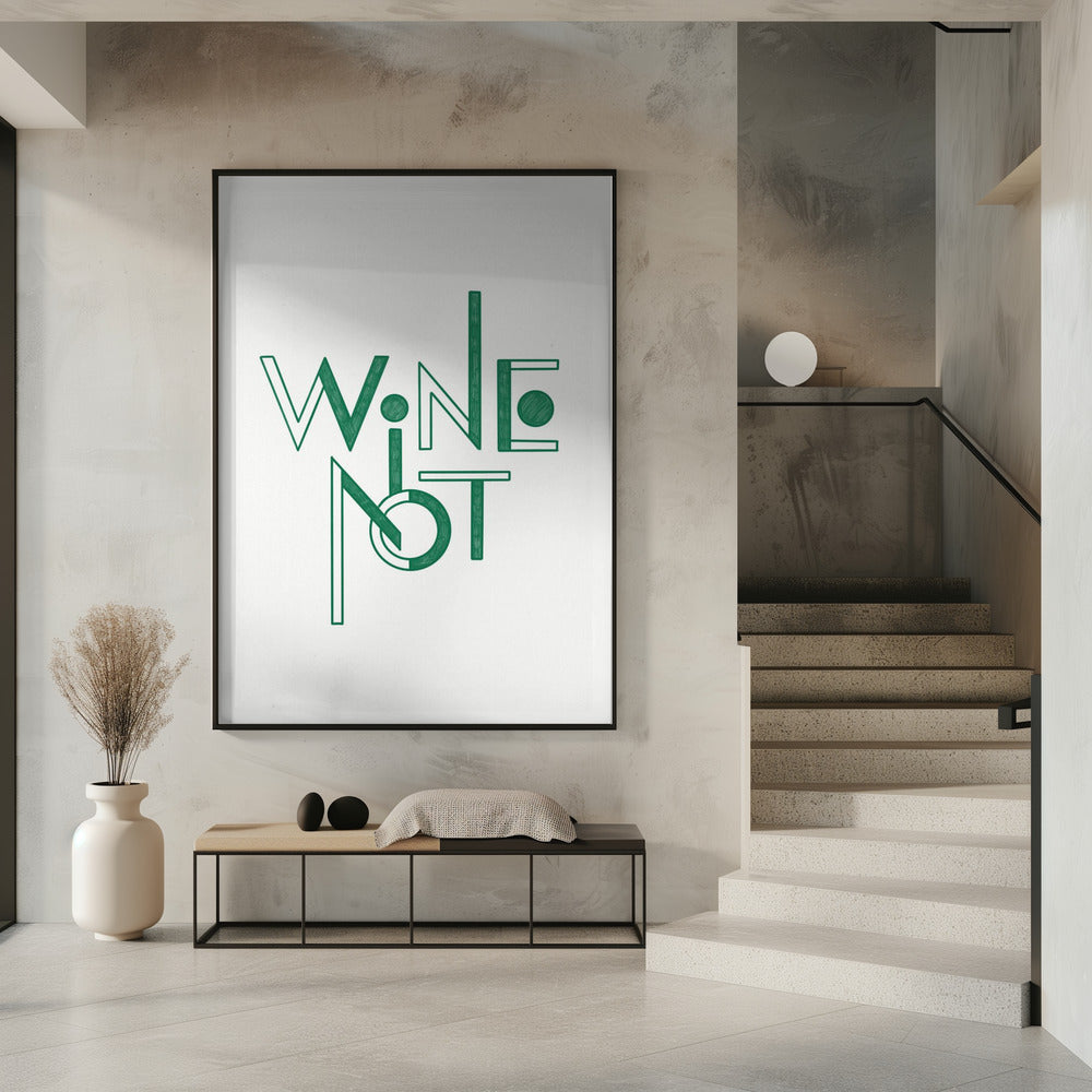 Wein Nicht handgezeichneter Text & Zitat | Poster