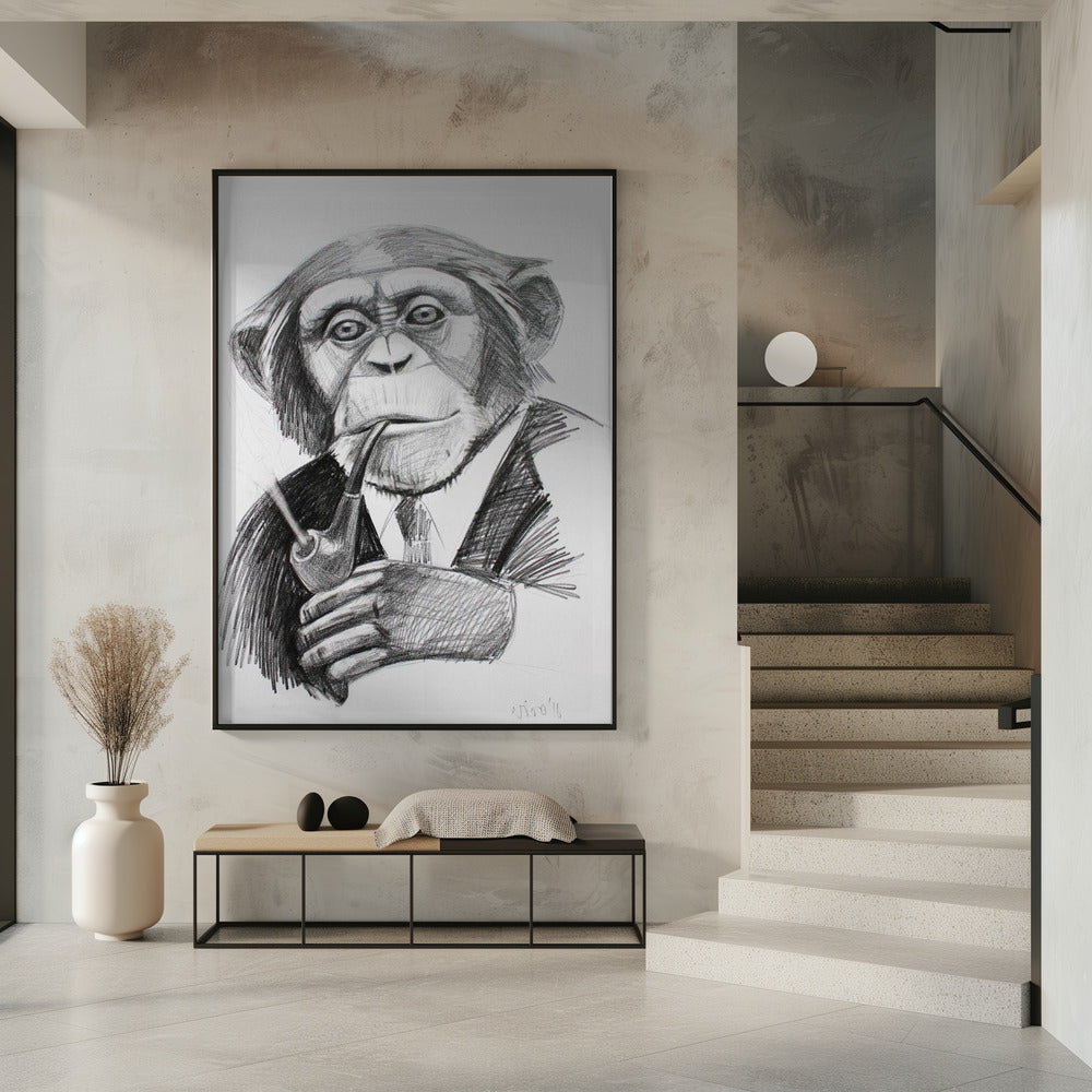 Anspruchsvoller Schimpanse | Poster
