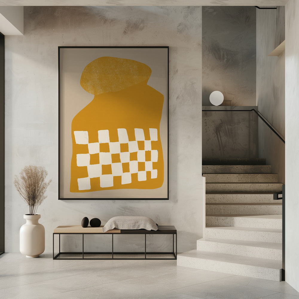 Goldene karierte Form | Poster