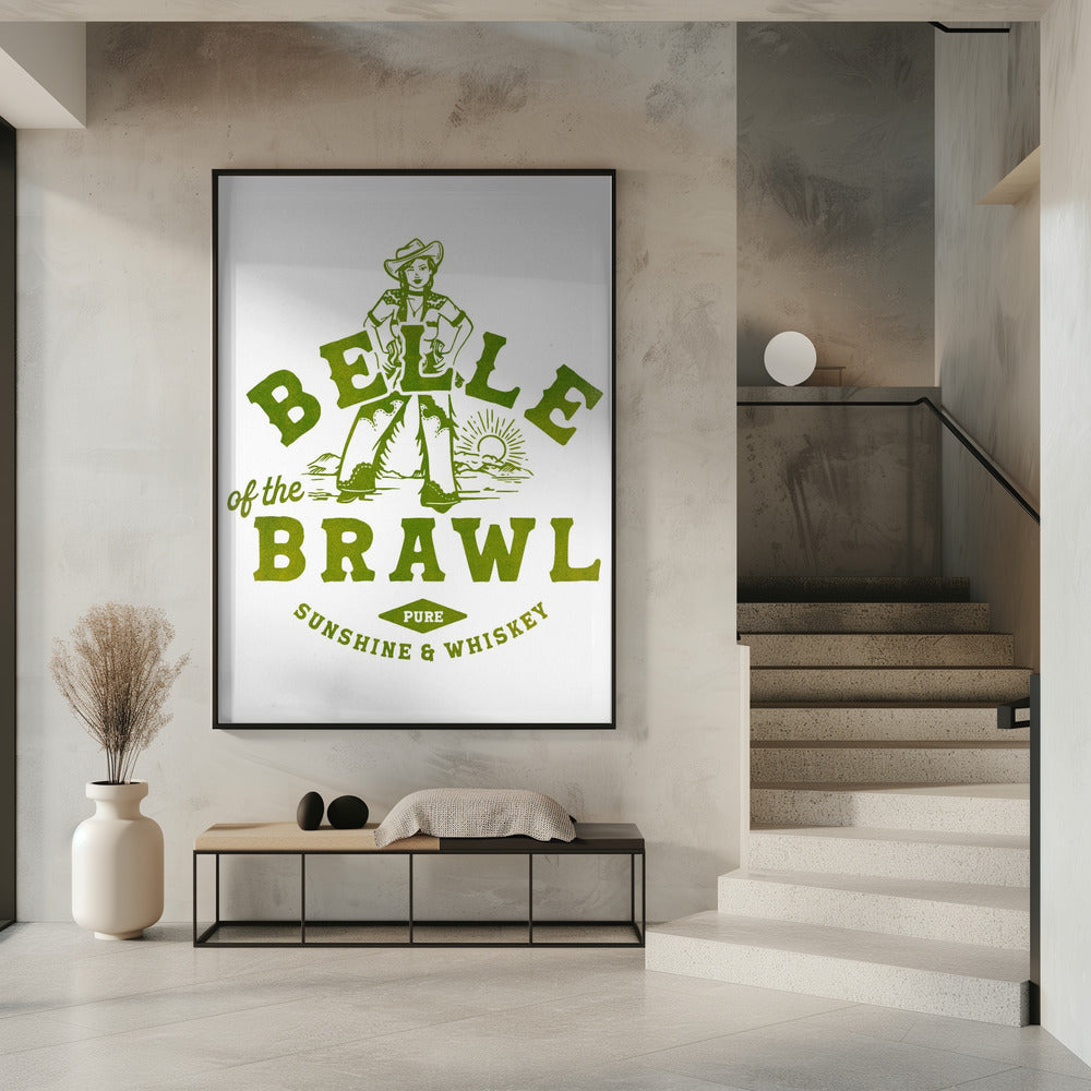 Belle Of The Brawl Cowgirl Wall Art | Poster