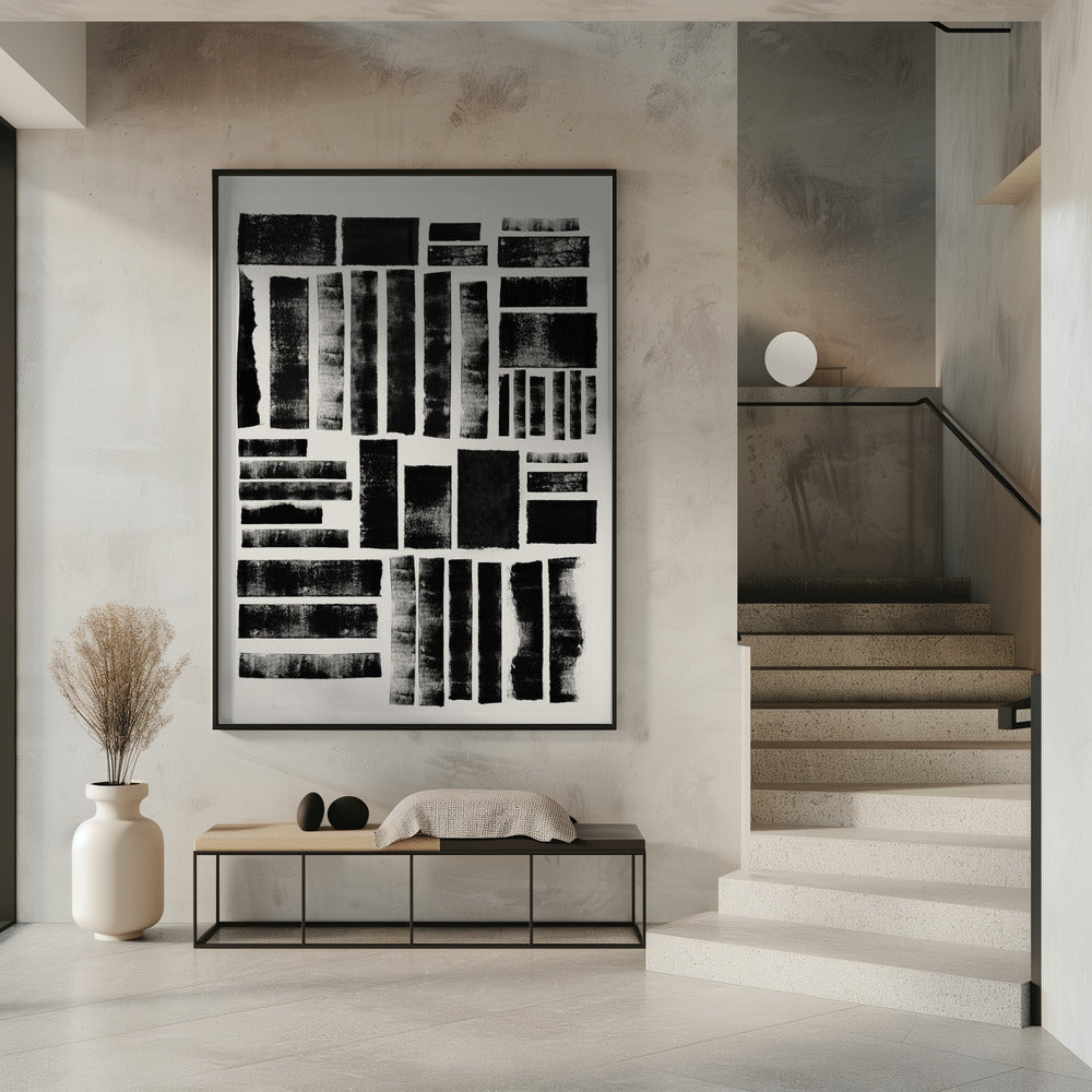 Monochrome Blöcke | Poster