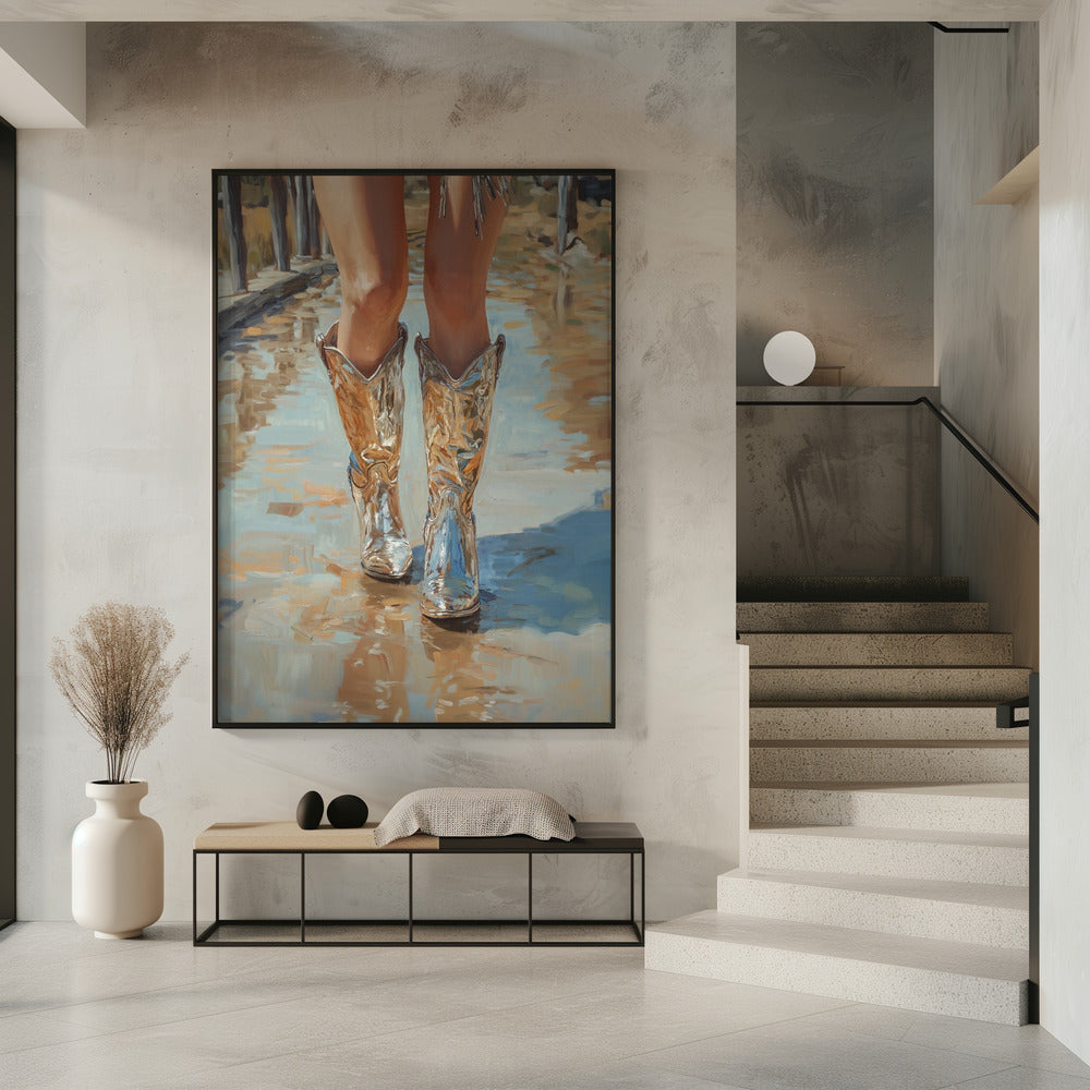 Silbernes Cowgirl | Poster