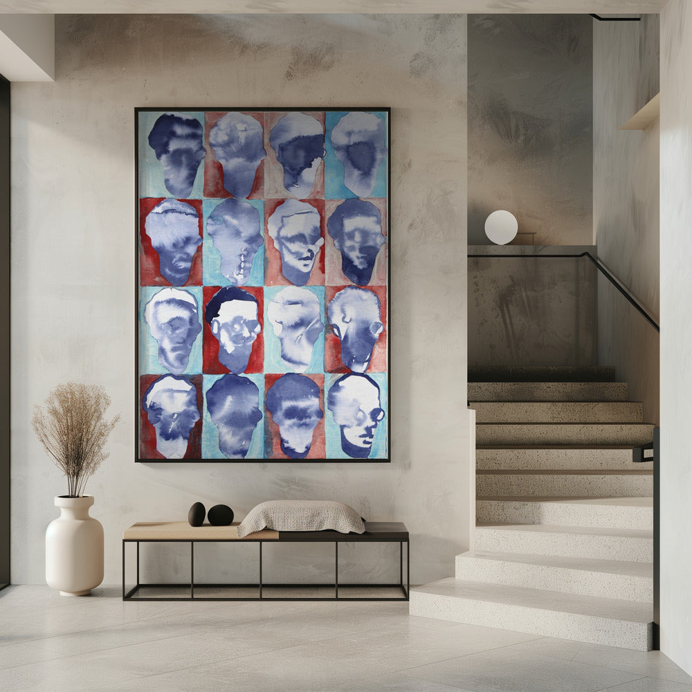 Aldo Red Blue 4x4 | Poster
