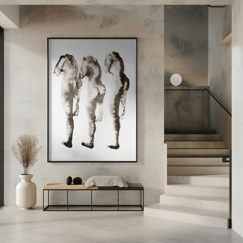 Figure Study 3x (nach Muybridge) | Poster