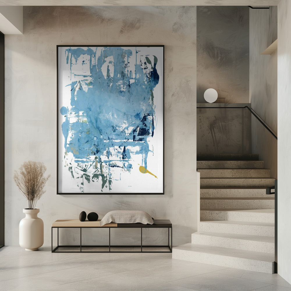 Abstrakte blaue Kratzer 1 | Poster