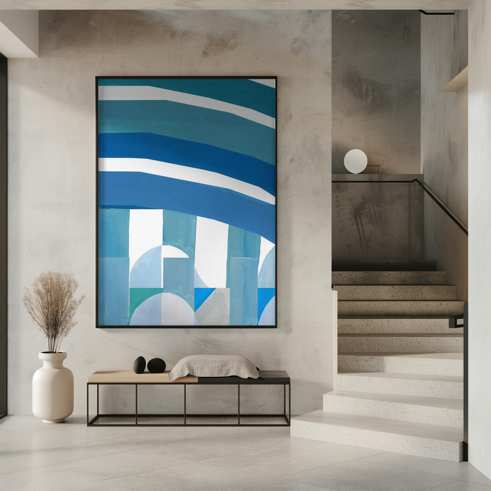 Blaue französische Streifen 3 | Poster
