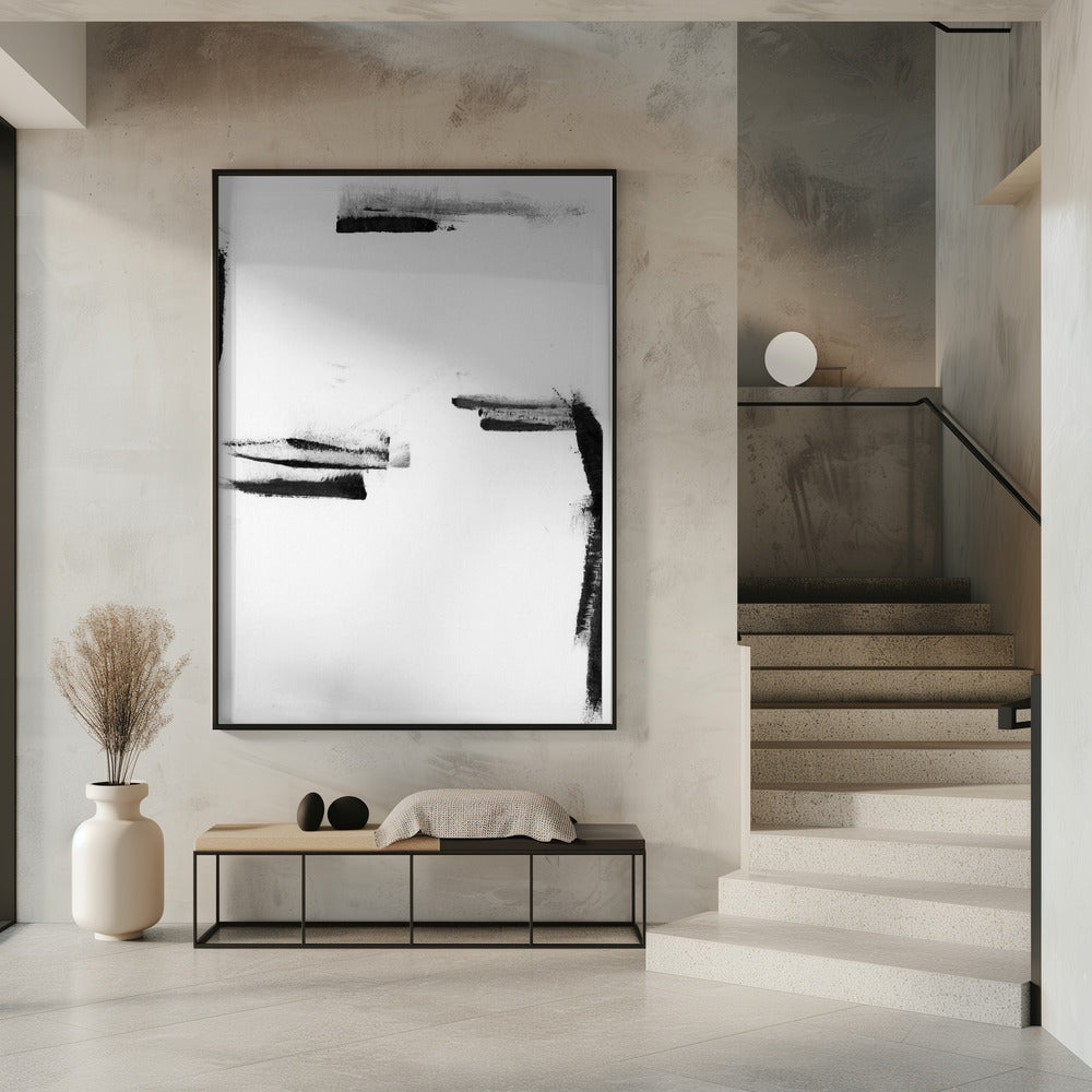 Minimal Black and White Abstract 1 | Poster