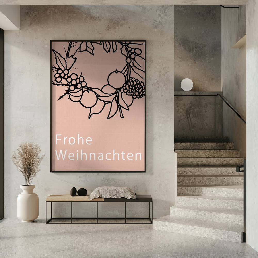 Schleifen und Kugeln: Frohe Weihnachten Weihnachten | Poster
