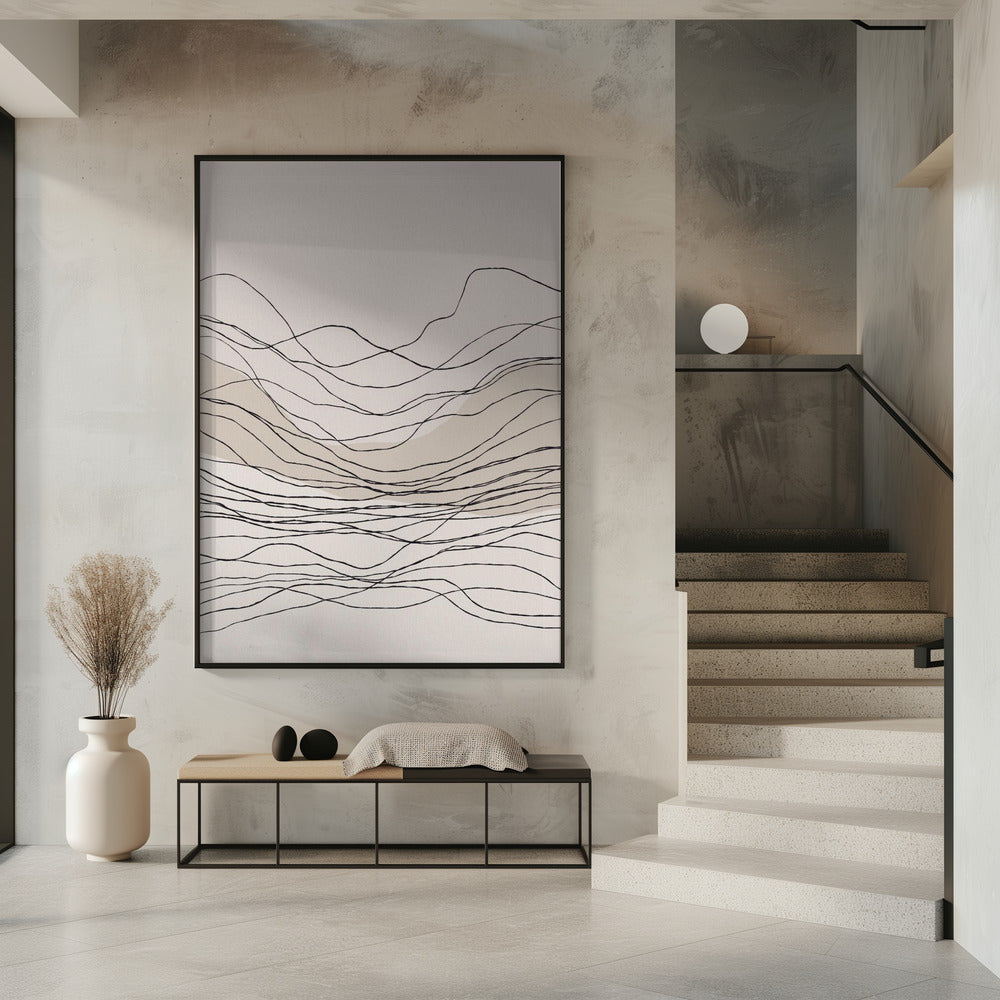 Ruhige Linienwellen | Poster