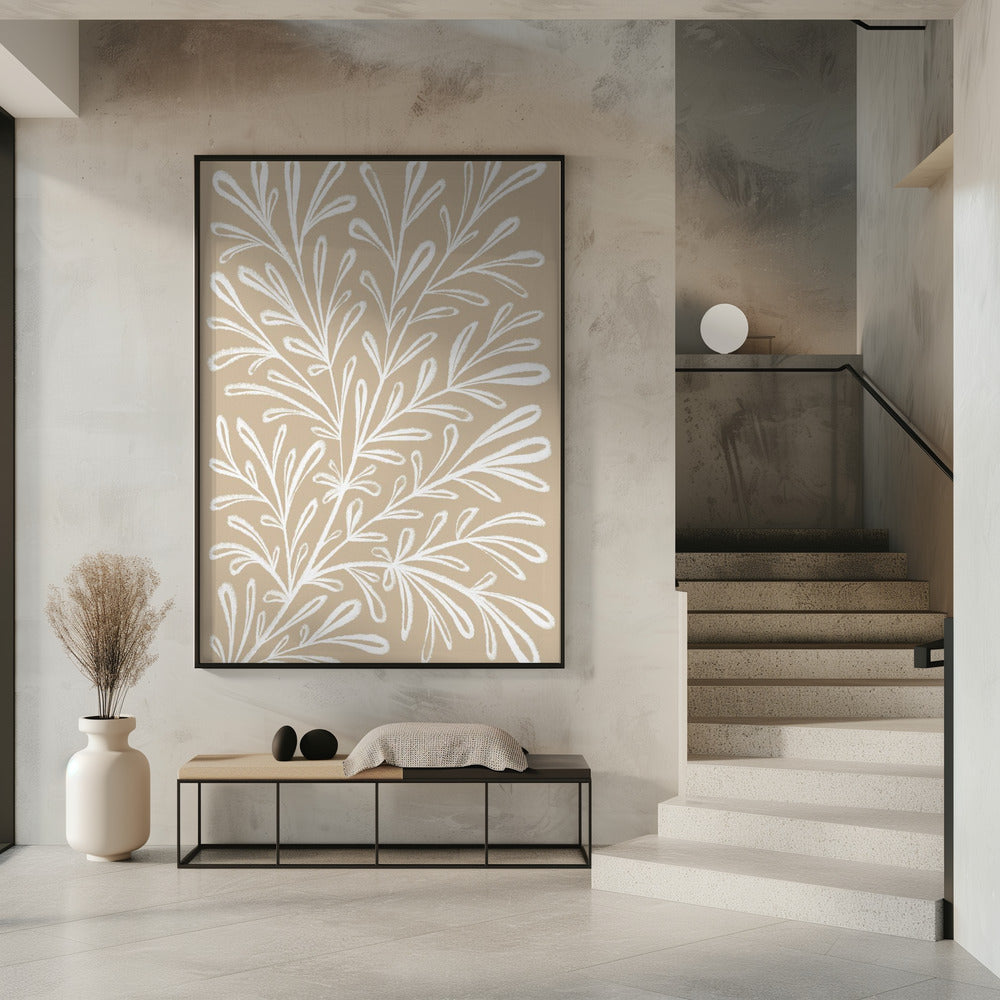 Beige-weiße Pflanze | Poster